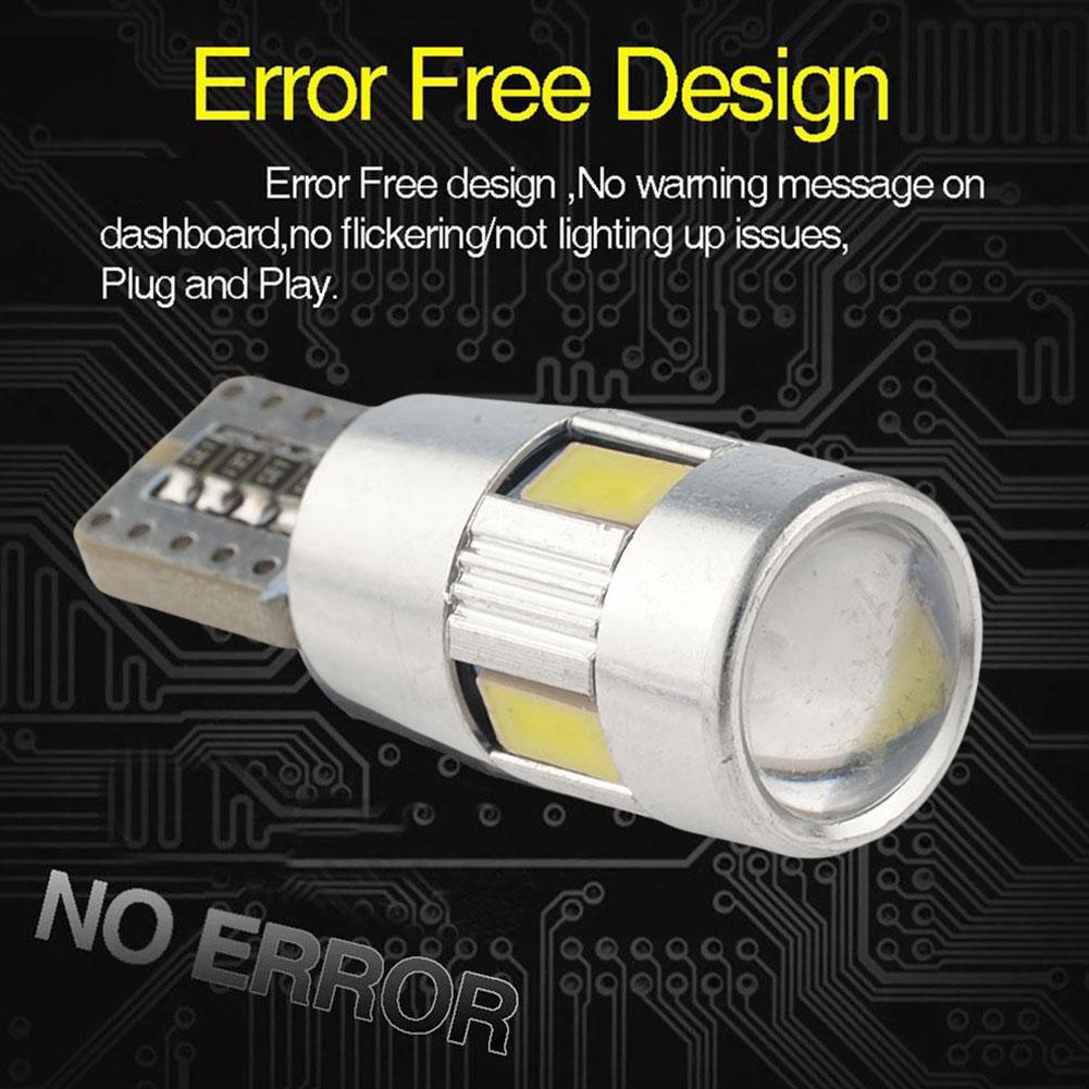 2PCS Car Reading Light T10 LED Bulbs Plug And Play Common Uses License Plate Lights Map Lights Brake Lights Fog Lights Etc