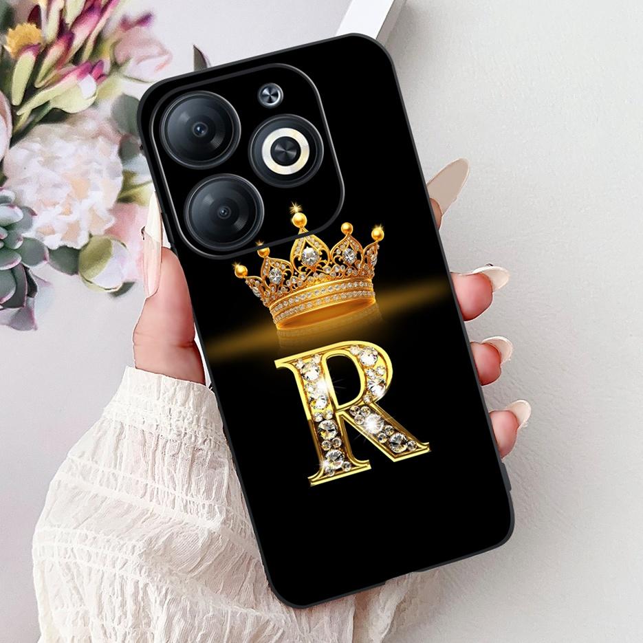 For Infinix Smart 8 Case X6525 Luxury Letters Cover Shockproof Soft TPU Phone Case For Infinix Smart 8 Pro Smart8 HD Shell Coque