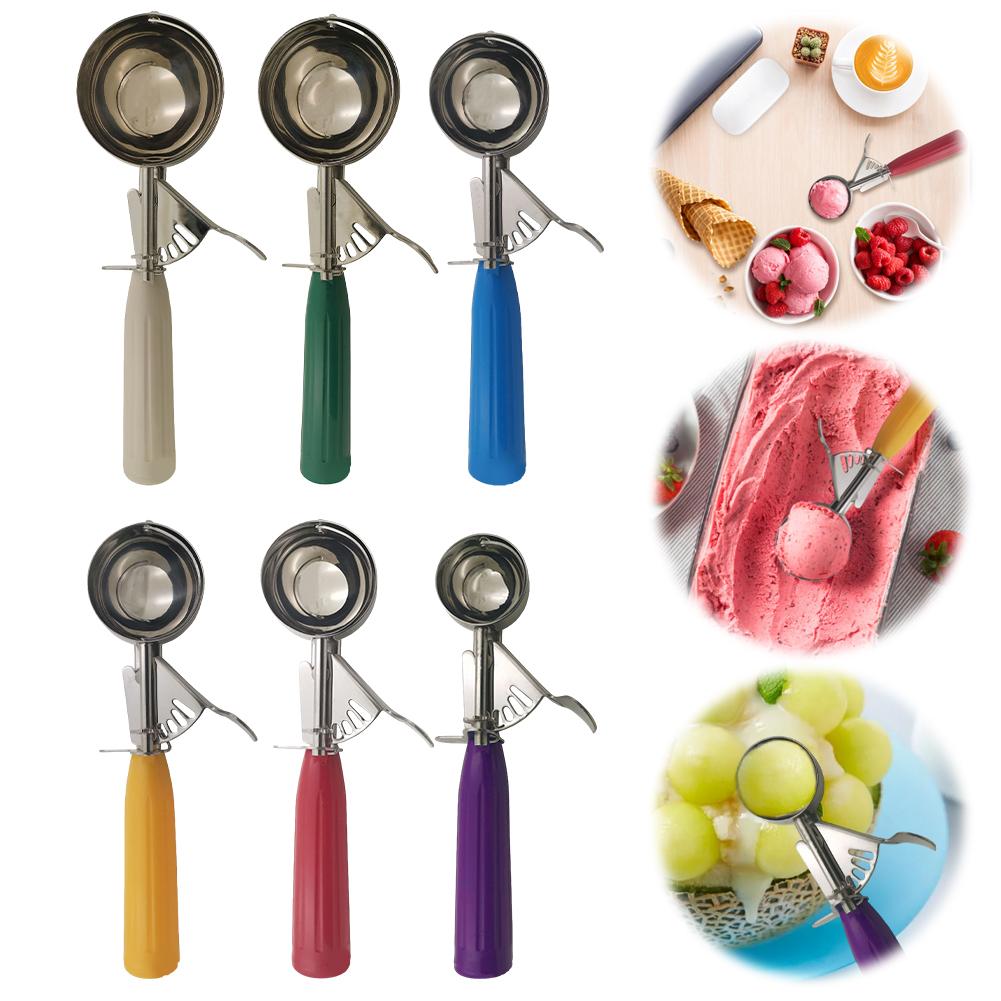 Stainless Steel Ice Cream Ball Scoop Multipropose Ice Cream Scoop Rust-proof Ice Cream Digger for Cookie Ice Cream