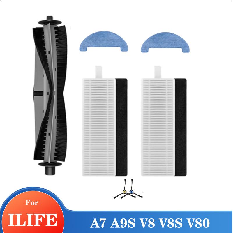 Cleaner Parts For iLife A7 A9S V8 V8s X750 X800 X785 V80 L100 Silvercrest SSR1 SSRA1 Rubber Kit Main Side Brush Hepa Filter