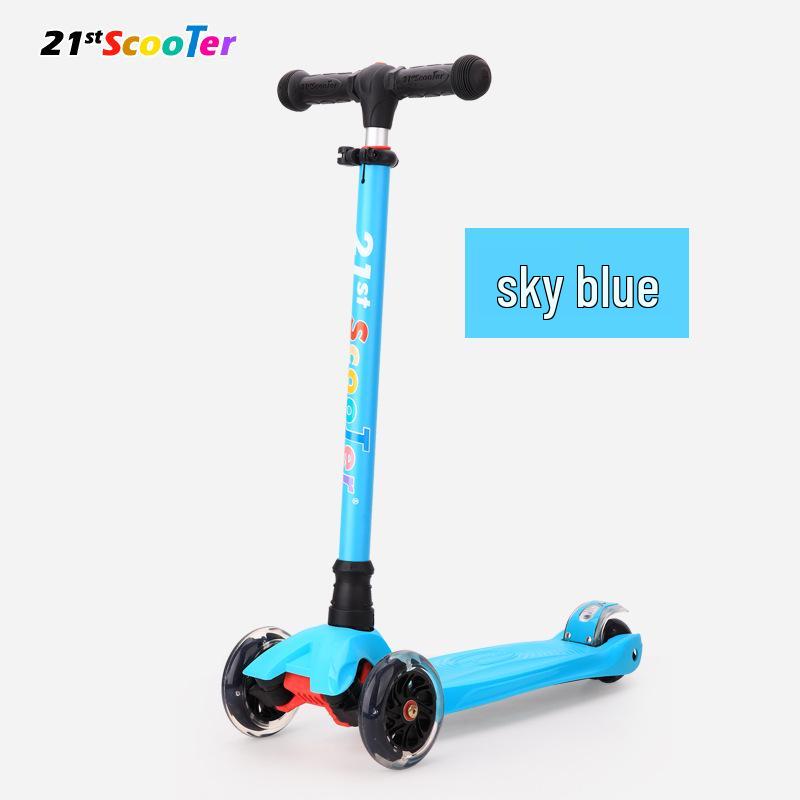 

21st Детский самокат с волнообразным рисунком, Светящиеся колеса, Возраст 2-15 лет