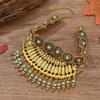Ethnic Style Vintage Necklace With Water Wave Chain For Women Jewelry Accessory