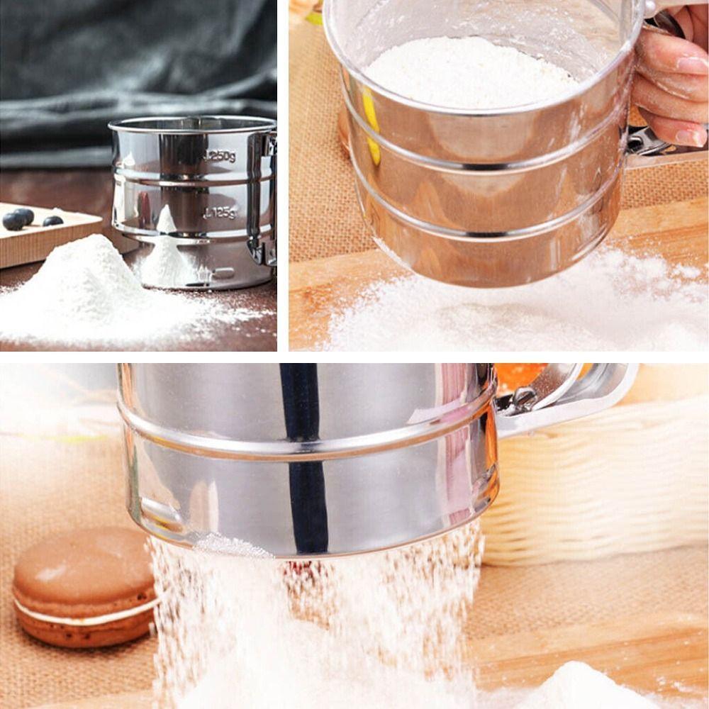 Stainless Steel Baking Sieve Strainer Mesh Flour Sieve Cup Sugar Mesh Sieve Powder Sieve