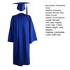 1 Set Graduation Gown Hat Tassel Zipper V Neck Loose Solid Color 2023 High School Bachelor Academic Dress Student Supplies