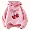 Girls Sweatshirt Y2k Bow with Cherry Fashion Design Children's Cute Hoody for Boys Girls Autumn Spring Casual Hoodies