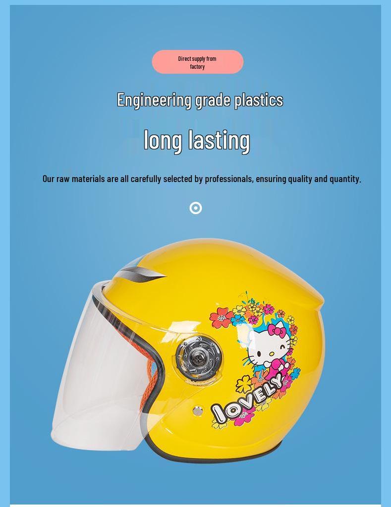 Fomar Unisex Winter Cartoon Baby Helmets for Children's Electric and Battery Cars