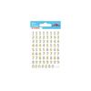 63 Number Stickers - Gold and Silver Glitter - 0.7 Cm