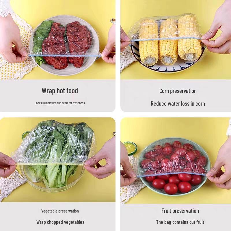 Disposable Cling Film Covers for Fresh-Keeping Food, Fruit, and Vegetables 38CM