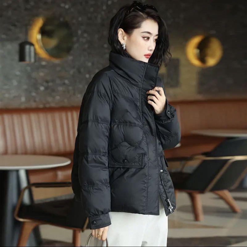 Short Down Jacket for Women In Winter Loose Design Feeling Niche Small Stature Fashionable White Duck Down Jacket for