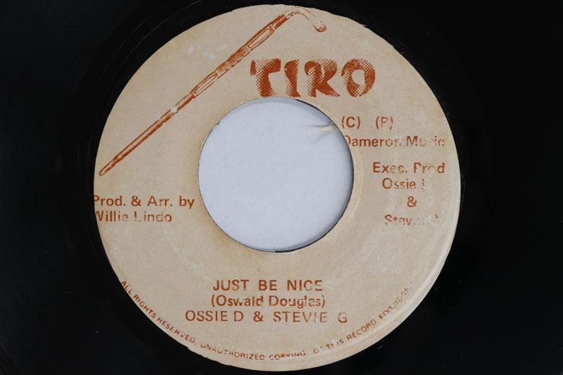 

7-дюймовая пластинка OSSIE D STEVIE G Just Be Nice Just Be Nice Nice R NONE TIRO 1985 Ямайка Регги Ска Даб Б/у