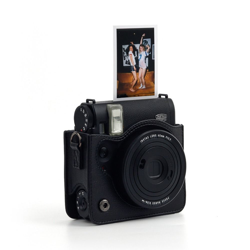 PU Leather Storage Bag for Fujifilm Instax mini 99 Instant Camera Case Adjustable Strap Protective Cover Photography Pouch