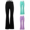 V Shape Waist Flared Pants Fabulous All Match Skin-friendly Lace Up Flared Trousers