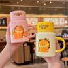 Cute Cup Boy and Girl Couple Coffee Cup High Value Ceramic Mug with Lid Birthday Gift