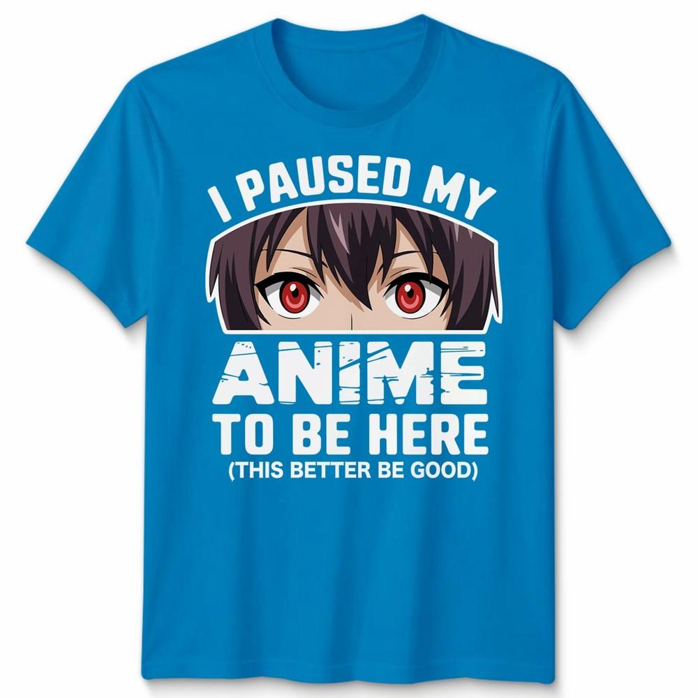 Ich habe meinen Anime- Unisex-T-Shirt angehalten, um hier zu sein Japan Kawaii Grafik-T-Shirt