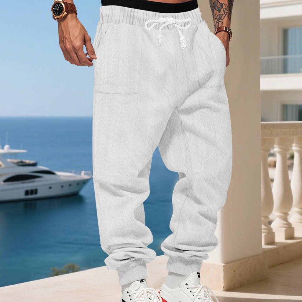 Men's Casual Sports Loose Solid Color Jogging Pants