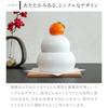 Kamoshika Tool Shop Ceramic Kagami Mochi with Orange - New Year's Decoration, Ceramic Kagami Mochi Ornament, Small Item Box, Made In Japan, Banko Ware