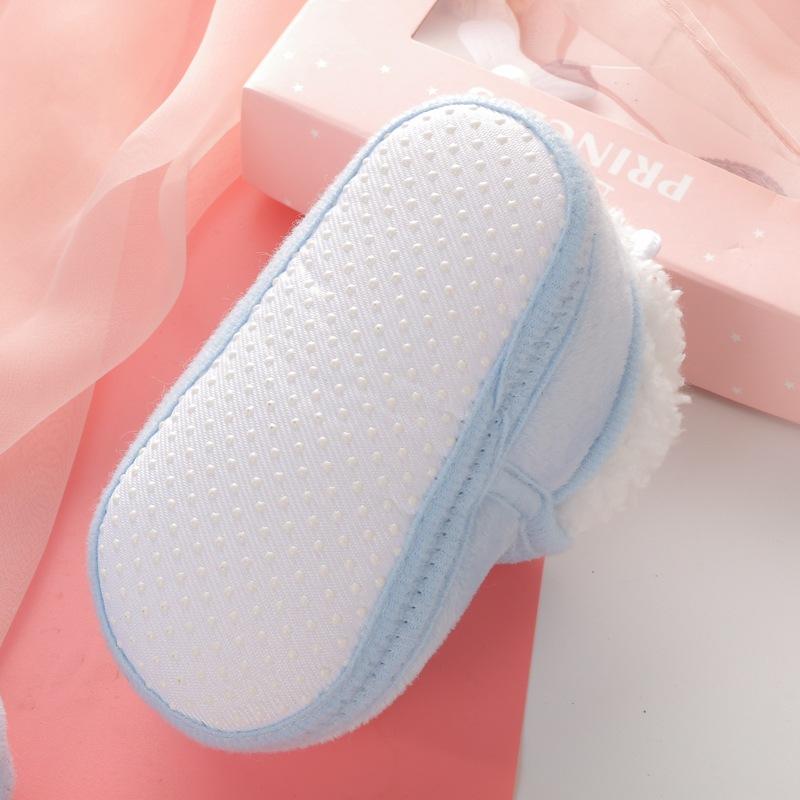 Winter New Plush Thick Baby Cute Rabbit Cartoon Children Comfortable Soft Wear-resistant Soft Sole Non-slip Toddler Shoes