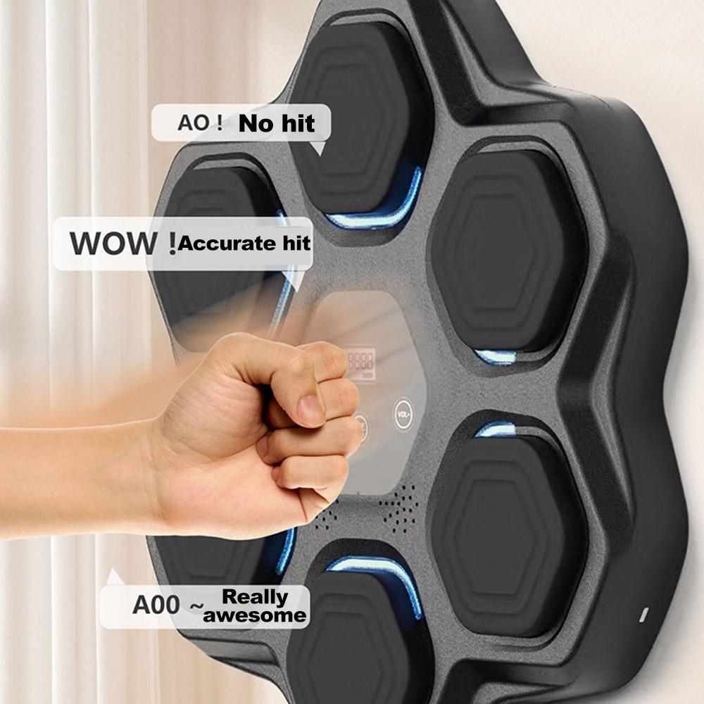 Music Boxing Machine with Gloves, Smart Musical Boxing Machine Wall Mounted Punching Trainer with 9