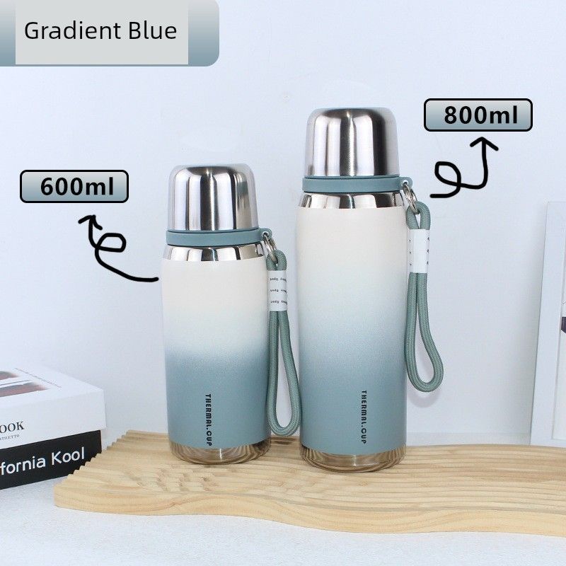Large-Capacity Thermos Cup for Women, High Aesthetic Value, 2025 New Model, Portable Tea Brewing Cup for Male Students, 316 Stainless Steel Water Cup