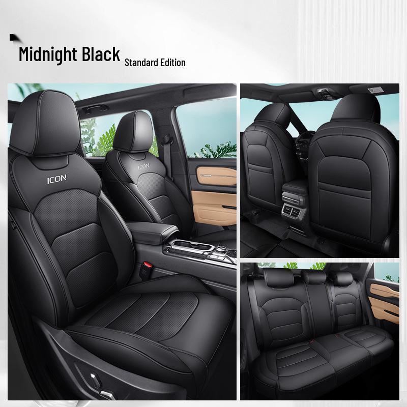 Universal Leather Car Seat Cover for Icon Five-Seat Models - All-Season Comfort and Protection