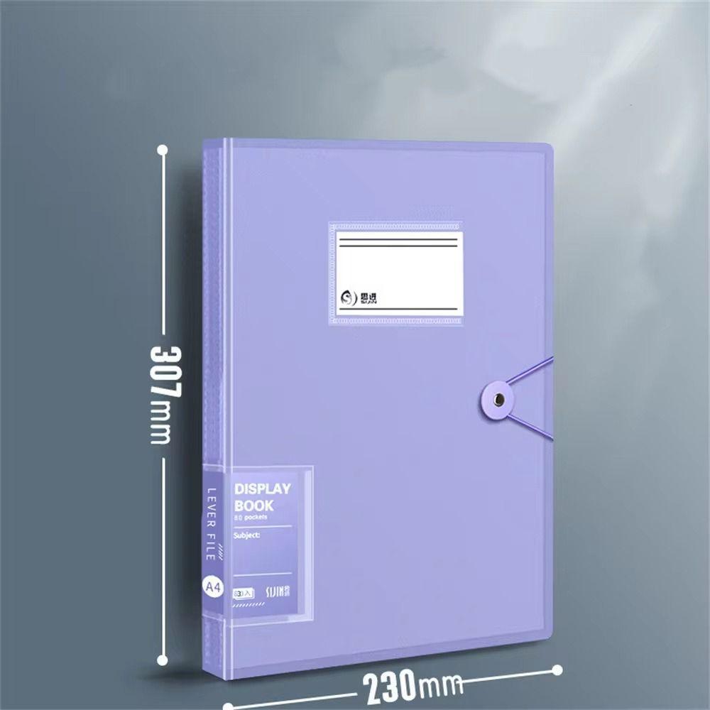 1Pcs Transparent Insert Paper A4 File Folder A4 Document Organizer Bag  for Office School Stationer