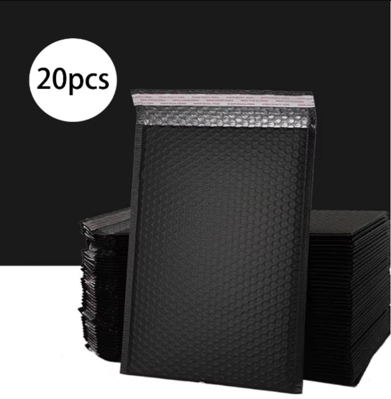 20pcs/Pack Black Bubble Bag Co Extruded Film Express Packaging Self Sealing Strong Adhesive Transport Envelope Bag
