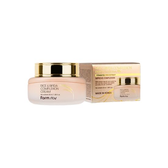 Farmstay Rice & Bifida Complexion Cream Brightening & Nourishing Face Moisturizer 55ml