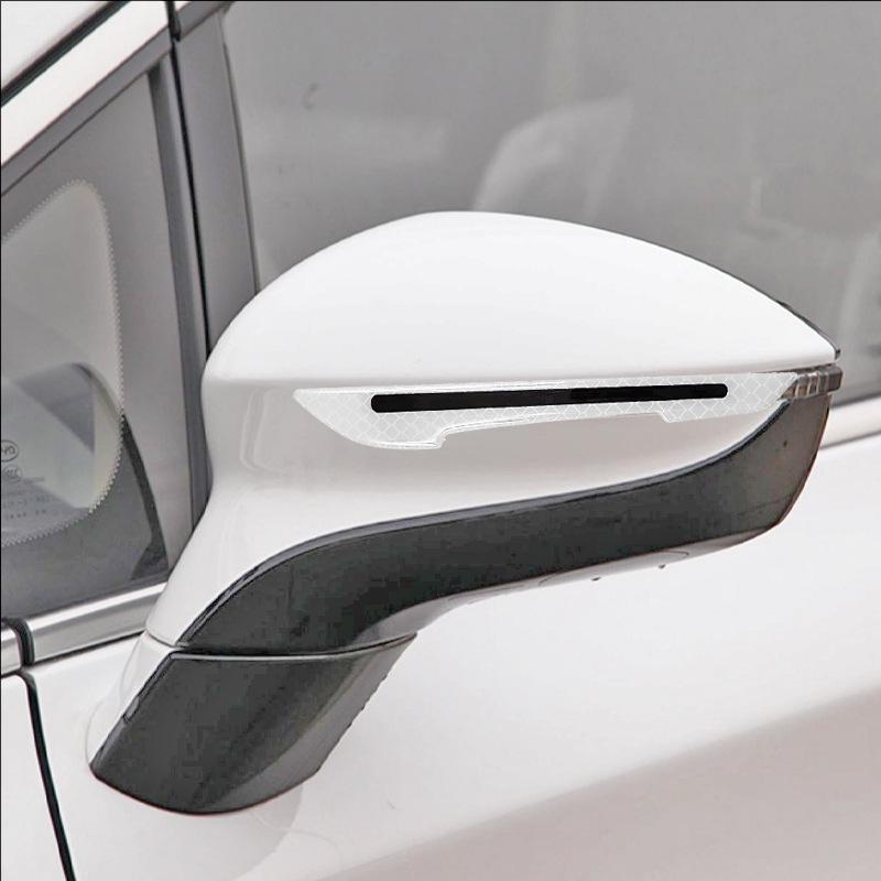 Car Side Anti-Collision Stripe - Protects Door Handle, Rearview Mirror, and Prevents Scratches. Reflective Warning Sticker for Bump Prevention.