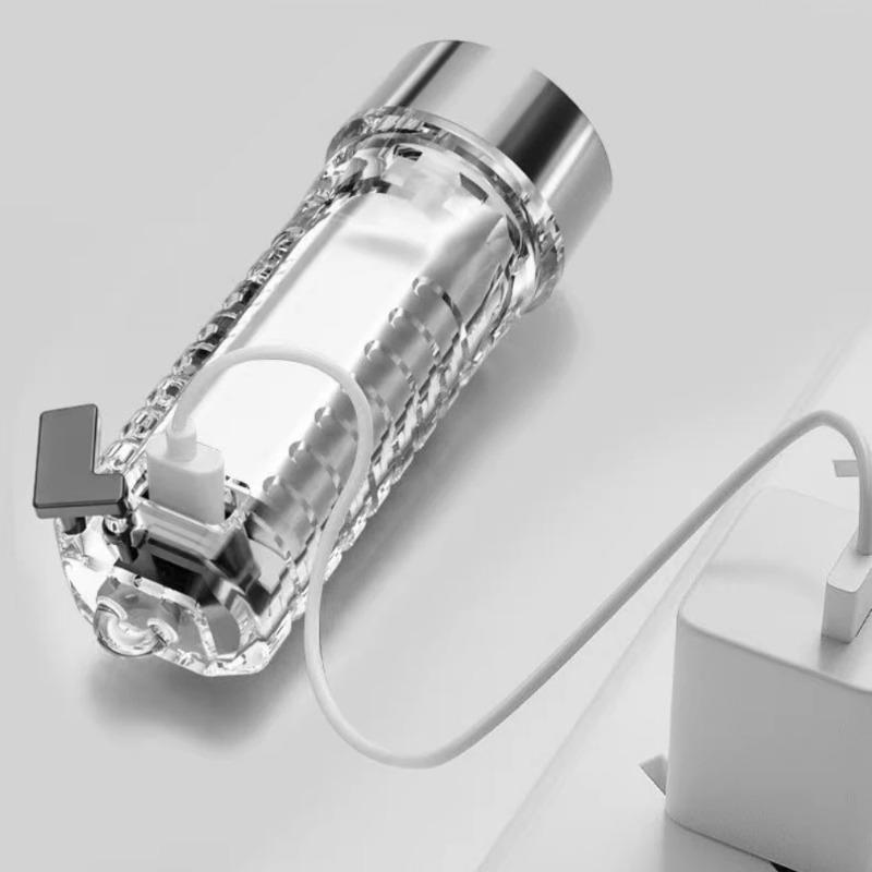 Mini Schlüsselanhänger Taschenlampe USB Wiederaufladbare Handleuchte Wasserdicht Taschenlampe Outdoor Warnung Camping Handlampe