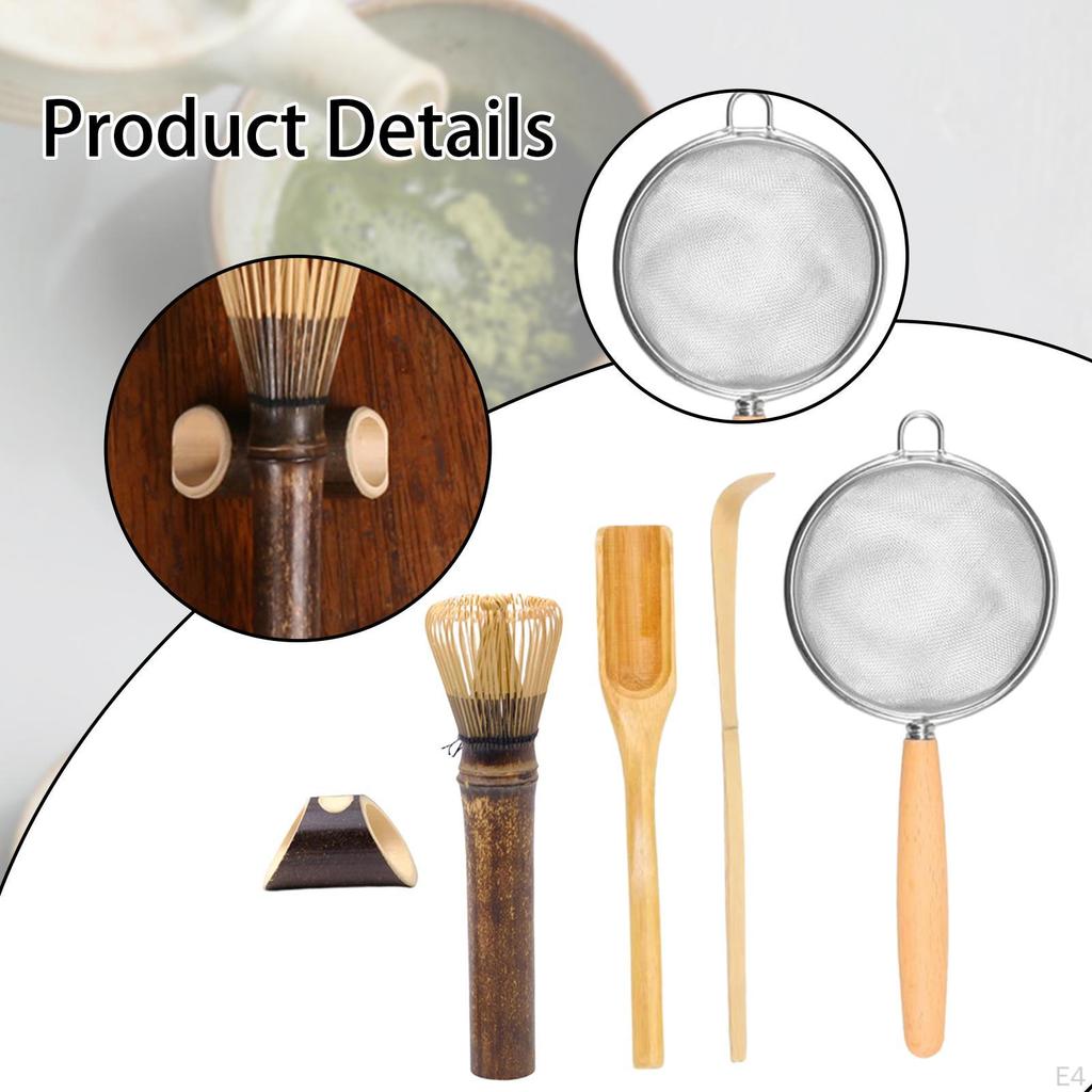Bamboo Matcha Whisk Set with Tea Spoon And Mixing Tool