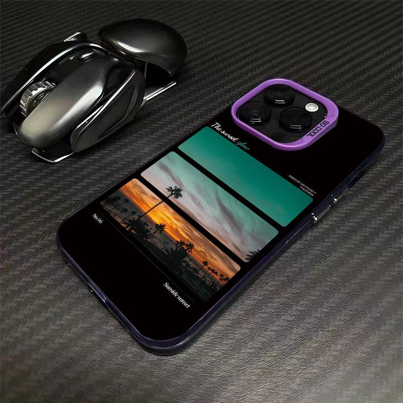 Urban Sunrise Poster Phone Case For iPhone 16 15 14 13 12 11 Pro Max X XS XR 7 8 16 Plus SE2 Shockproof Silicone Soft TPU Cover