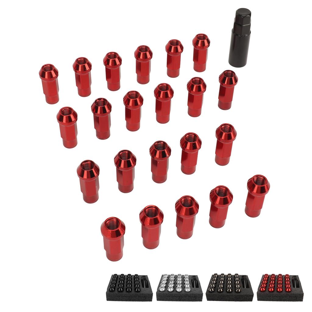 22PCS Tapered Lug Nuts with Nut Sleeve Key Alloy Steel  Forged Lock Nut Replacement for TOY