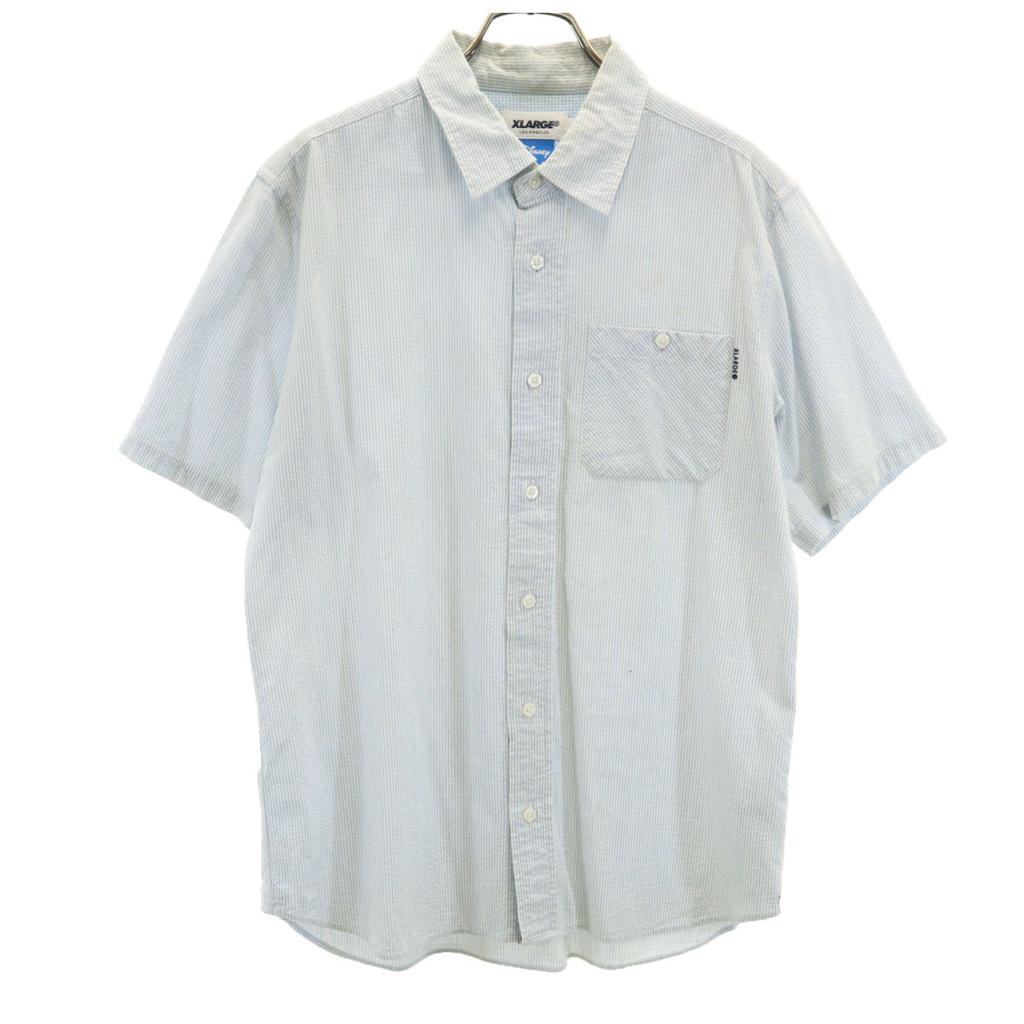 Xlarge Disney Collaboration Made In Japan Back Print Mickey Mouse Short Sleeve Seersucker Shirt Men's Used