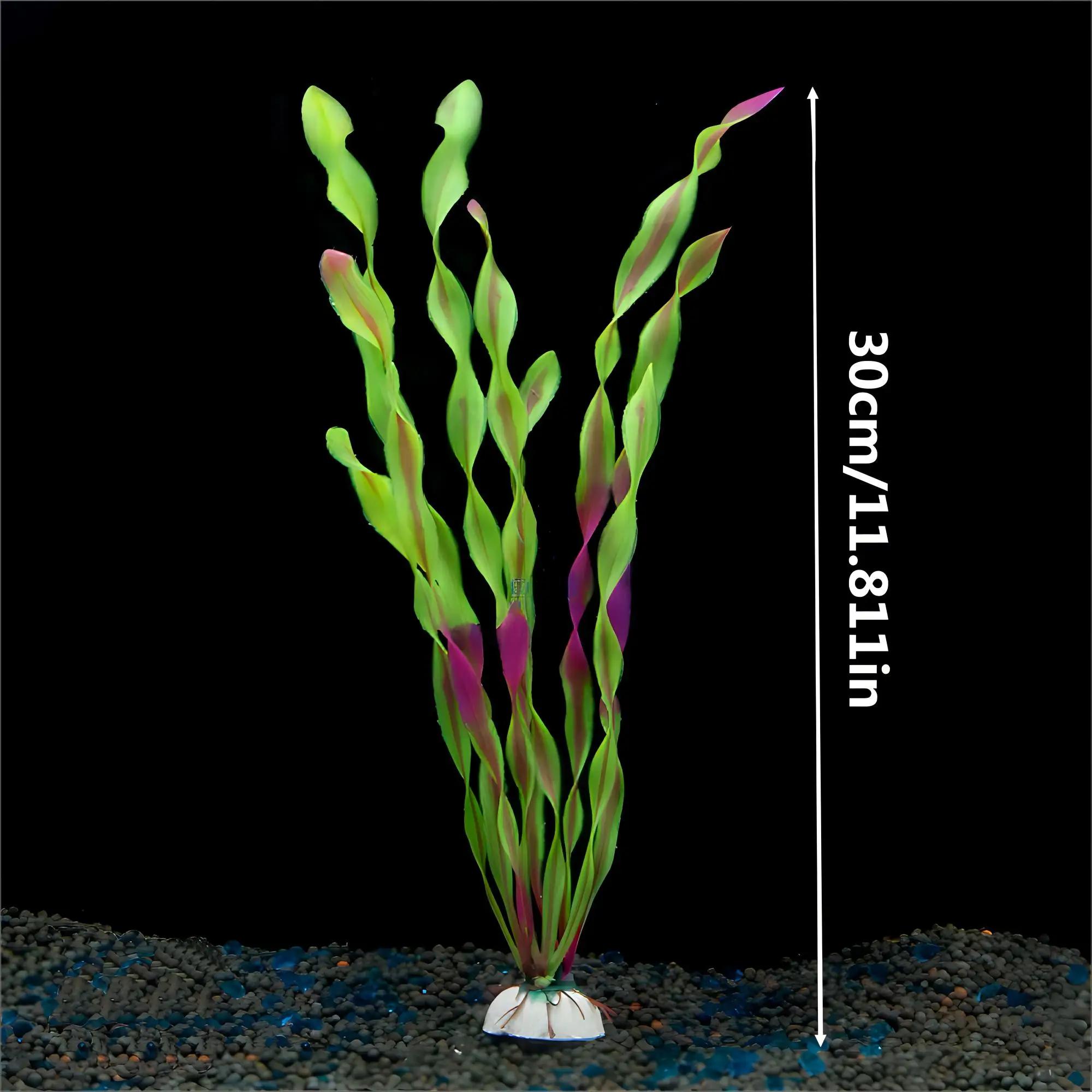 1 шт. Пластиковый аквариум Искусственное водное растение Украшение Имитация морской водоросли Водное растение 3 цвета Подводное украшение для растений