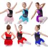 Body de Dança Latina para Meninas com Strass, Pena, Assimetria, Sem Mangas, Botão de Pressão na Virilha, Malha