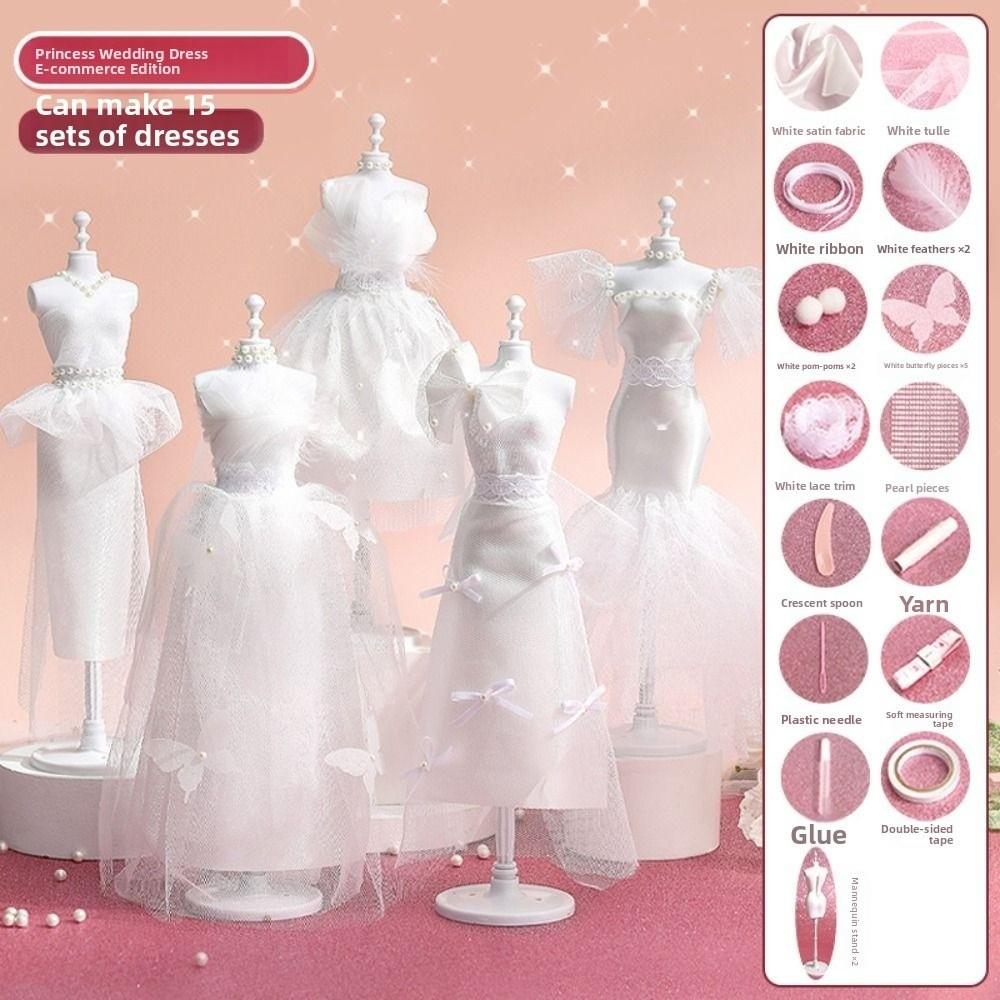 Handmade DIY Doll's Clothes Kit Skirt Doll's Dress Material  Doll Accessories