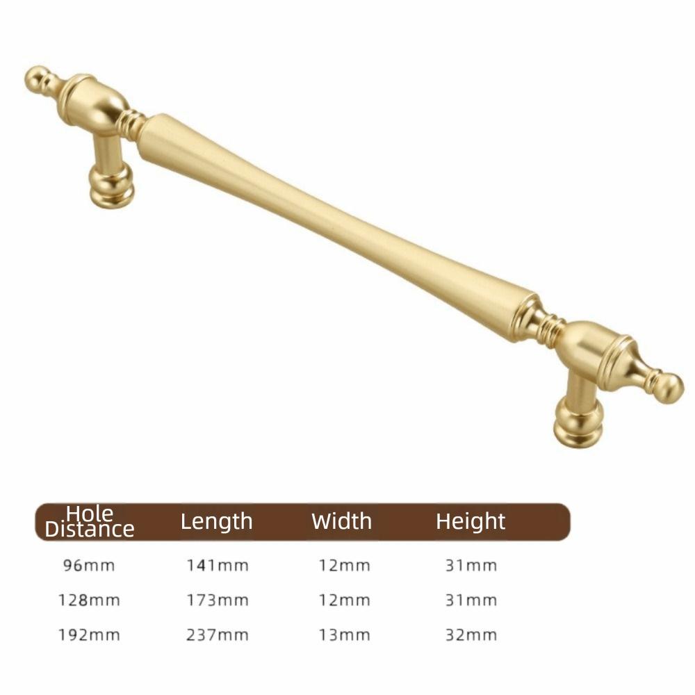 Luxury Zinc Alloy Cabinet Door Handle Long Handle Golden Finish Vintage Cabinet Pull Drawer Knob Wardrobe Door
