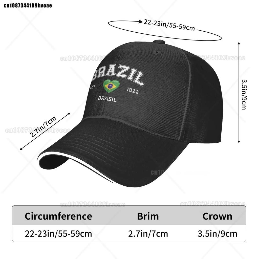 Fashion Flag Hats Brazil EST Baseball Cap Unisex Adjustable Summer Sport Caps Brasil Sandwich Caps Snapback Golf Hat