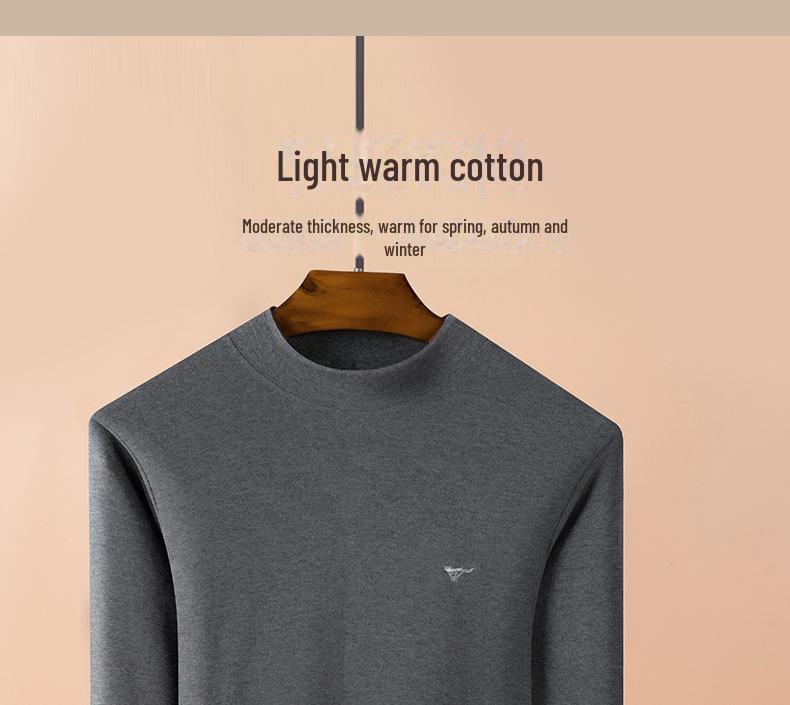 Pánská bavlněná sada spodního prádla Septwolves se středním výstřihem: Podzim/Zima Vrchní a spodní díl.