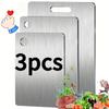3pcs Premium Stainless Steel Cutting Board Set - Durable, Easy To Clean, Rust-Resistant, BPA-Free, Space-Saving Kitchen Ready for Food Preparation