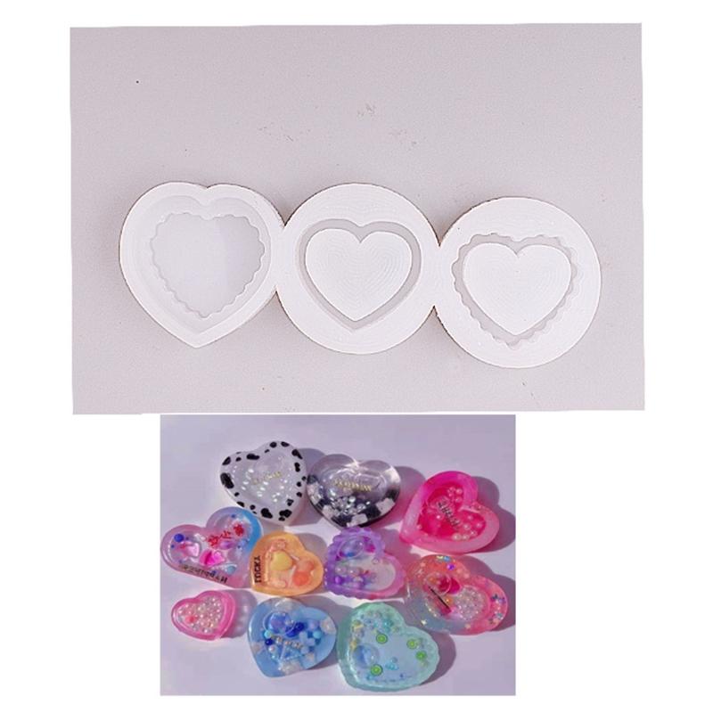 Love for Creative Quicksand Mold for Making Delicate Keychain Pendants Crafts Ornaments for Decoration Non-toxic Safe