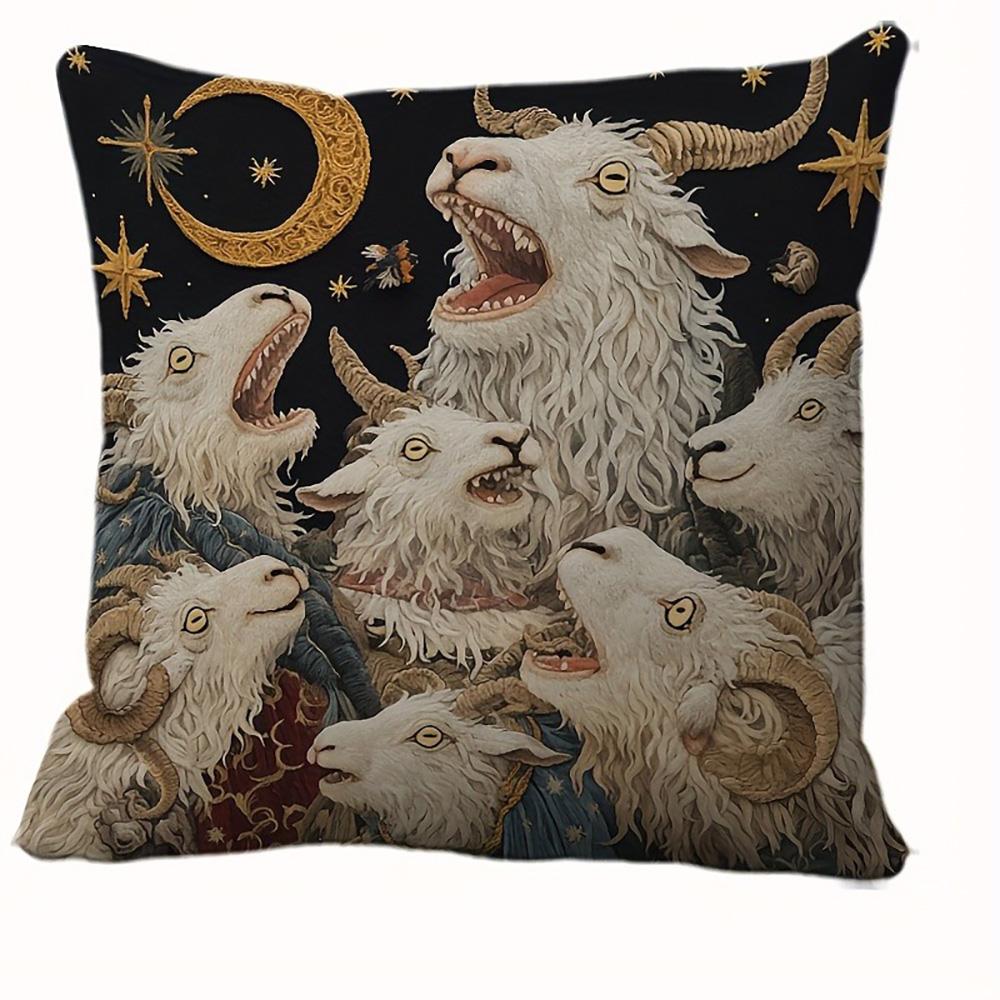 

Вишукані наволочки з принтом кози: Декор у стилі фентезі для вашого дому Наволочка на диванну подушку прикраса для дому кімнати 16x16Inch