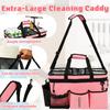 Tragbarer Reinigungs-Caddy Strapazierfähige Reinigungswerkzeuge Aufbewahrungstasche mit abnehmbaren Trennwänden Große Kapazität Multifunktionale Werkzeugtasche