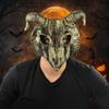 PU Leather Halloween Bloody Skull Mask Antelope Goat Horn Mask Creative Halloween Mask  Women Men