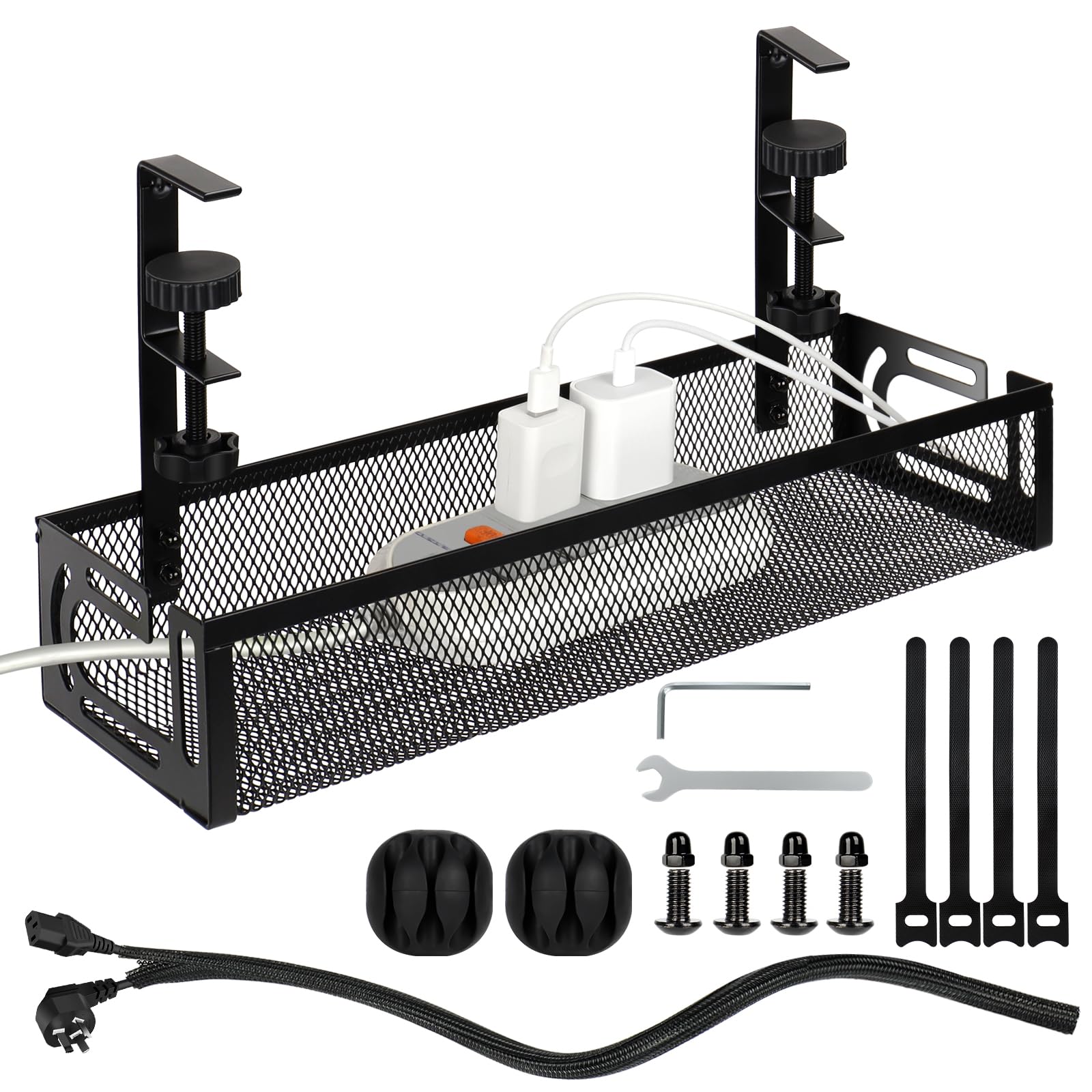 

Кабельный лоток Lefon для стола 39 см Подходит для кабелей стола Без сверления или инструментов Легкое хранение Хранение, Широкий, 1-5,5 см Верх, Хранение, Требуется, Установка,