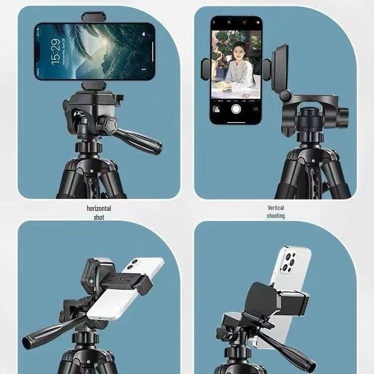 Universal Floor-Standing Tripod Phone Holder for Outdoor Live Streaming & Mirrorless Cameras