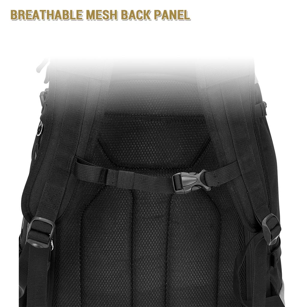 Large Capacity Ski Boot Bag 65L Ski Boot Travel Backpack for Ski Helmet Goggles Snowboard