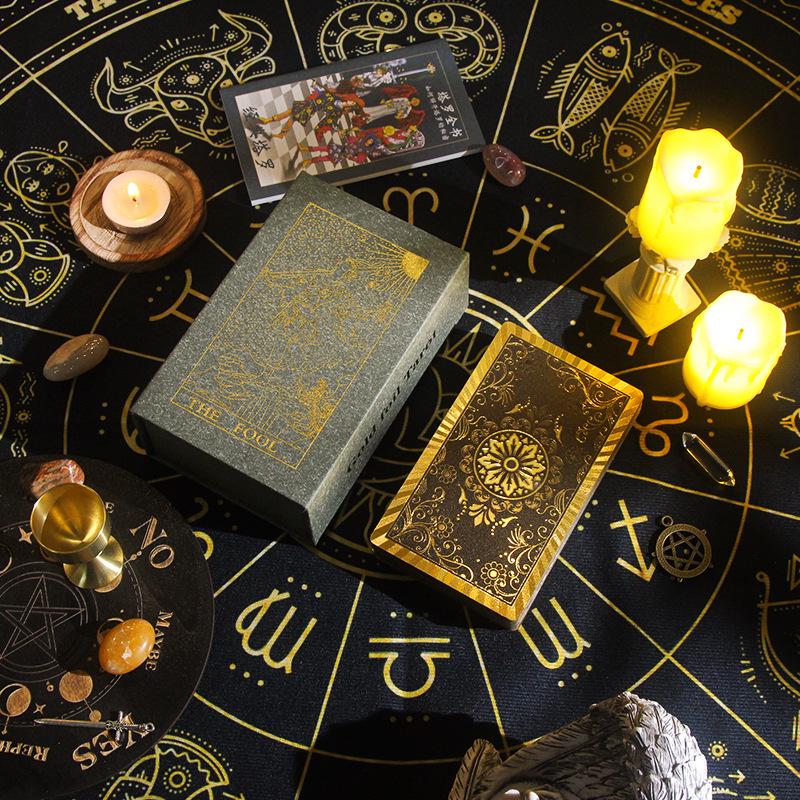 Rider-Waite Tarot Deck: Beginner-Friendly, Hot Stamped, Waterproof PVC Cards for Card Games.