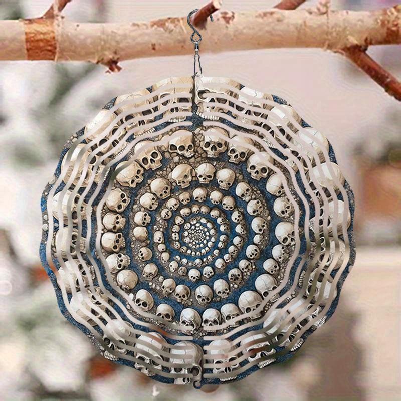 Balkon Bahçe Dekoru için 360 Derece Kancalı 10 İnç Asılı Rüzgar Gülü İlkbahar Yaz Dış Mekan Süsü