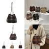 Trendy Minimalist Plaid Design Bucket Bag For Women Timeless Chic Shoulder Bag